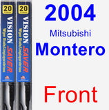 Front Wiper Blade Pack for 2004 Mitsubishi Montero - Vision Saver