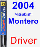 Driver Wiper Blade for 2004 Mitsubishi Montero - Vision Saver