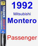 Passenger Wiper Blade for 1992 Mitsubishi Montero - Vision Saver