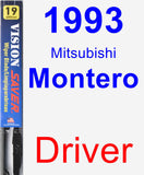 Driver Wiper Blade for 1993 Mitsubishi Montero - Vision Saver