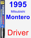 Driver Wiper Blade for 1995 Mitsubishi Montero - Vision Saver