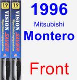 Front Wiper Blade Pack for 1996 Mitsubishi Montero - Vision Saver