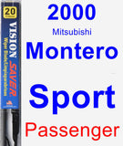 Passenger Wiper Blade for 2000 Mitsubishi Montero Sport - Vision Saver