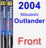 Front Wiper Blade Pack for 2004 Mitsubishi Outlander - Vision Saver