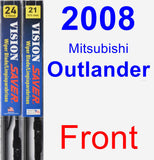 Front Wiper Blade Pack for 2008 Mitsubishi Outlander - Vision Saver