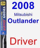 Driver Wiper Blade for 2008 Mitsubishi Outlander - Vision Saver
