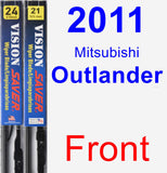 Front Wiper Blade Pack for 2011 Mitsubishi Outlander - Vision Saver