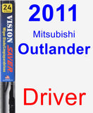 Driver Wiper Blade for 2011 Mitsubishi Outlander - Vision Saver