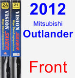 Front Wiper Blade Pack for 2012 Mitsubishi Outlander - Vision Saver