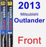 Front Wiper Blade Pack for 2013 Mitsubishi Outlander - Vision Saver
