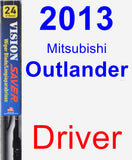 Driver Wiper Blade for 2013 Mitsubishi Outlander - Vision Saver
