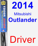 Driver Wiper Blade for 2014 Mitsubishi Outlander - Vision Saver