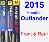 Front & Rear Wiper Blade Pack for 2015 Mitsubishi Outlander - Vision Saver