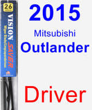 Driver Wiper Blade for 2015 Mitsubishi Outlander - Vision Saver