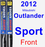 Front Wiper Blade Pack for 2012 Mitsubishi Outlander Sport - Vision Saver