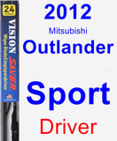 Driver Wiper Blade for 2012 Mitsubishi Outlander Sport - Vision Saver