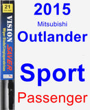 Passenger Wiper Blade for 2015 Mitsubishi Outlander Sport - Vision Saver