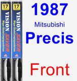 Front Wiper Blade Pack for 1987 Mitsubishi Precis - Vision Saver