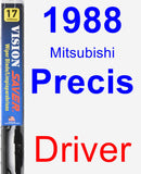 Driver Wiper Blade for 1988 Mitsubishi Precis - Vision Saver