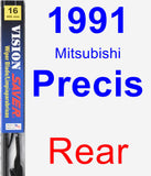 Rear Wiper Blade for 1991 Mitsubishi Precis - Vision Saver