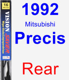 Rear Wiper Blade for 1992 Mitsubishi Precis - Vision Saver