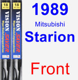 Front Wiper Blade Pack for 1989 Mitsubishi Starion - Vision Saver