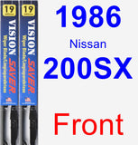 Front Wiper Blade Pack for 1986 Nissan 200SX - Vision Saver