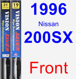 Front Wiper Blade Pack for 1996 Nissan 200SX - Vision Saver