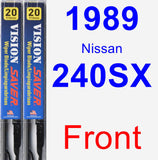 Front Wiper Blade Pack for 1989 Nissan 240SX - Vision Saver