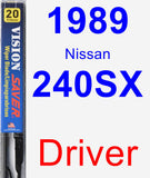 Driver Wiper Blade for 1989 Nissan 240SX - Vision Saver