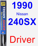 Driver Wiper Blade for 1990 Nissan 240SX - Vision Saver