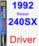 Driver Wiper Blade for 1992 Nissan 240SX - Vision Saver