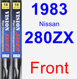 Front Wiper Blade Pack for 1983 Nissan 280ZX - Vision Saver