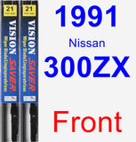 Front Wiper Blade Pack for 1991 Nissan 300ZX - Vision Saver