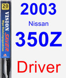 Driver Wiper Blade for 2003 Nissan 350Z - Vision Saver