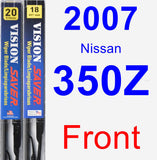 Front Wiper Blade Pack for 2007 Nissan 350Z - Vision Saver