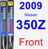 Front Wiper Blade Pack for 2009 Nissan 350Z - Vision Saver