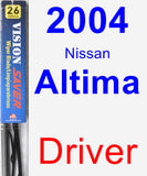 Driver Wiper Blade for 2004 Nissan Altima - Vision Saver