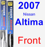 Front Wiper Blade Pack for 2007 Nissan Altima - Vision Saver