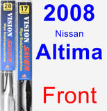 Front Wiper Blade Pack for 2008 Nissan Altima - Vision Saver