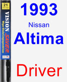 Driver Wiper Blade for 1993 Nissan Altima - Vision Saver