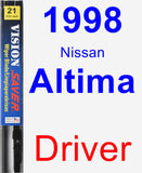 Driver Wiper Blade for 1998 Nissan Altima - Vision Saver