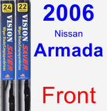 Front Wiper Blade Pack for 2006 Nissan Armada - Vision Saver