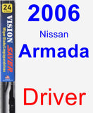 Driver Wiper Blade for 2006 Nissan Armada - Vision Saver
