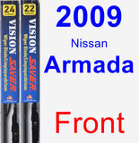 Front Wiper Blade Pack for 2009 Nissan Armada - Vision Saver