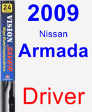 Driver Wiper Blade for 2009 Nissan Armada - Vision Saver
