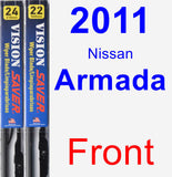 Front Wiper Blade Pack for 2011 Nissan Armada - Vision Saver