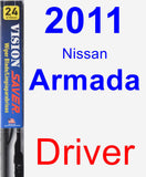 Driver Wiper Blade for 2011 Nissan Armada - Vision Saver