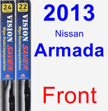 Front Wiper Blade Pack for 2013 Nissan Armada - Vision Saver