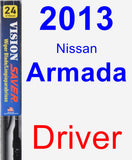 Driver Wiper Blade for 2013 Nissan Armada - Vision Saver